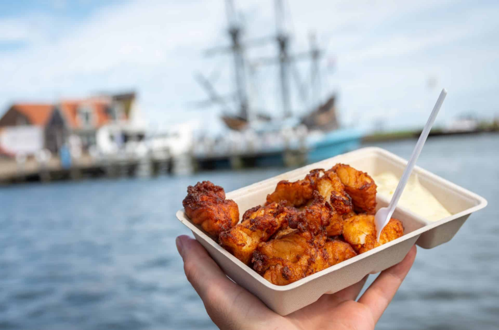 Kibbeling in de haven